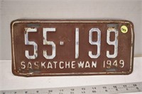 1949 Sask. Lic. Plate
