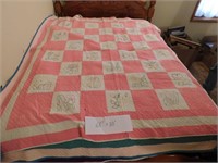 floral quilt 68 x 80 (great shape)