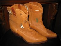 New Woman's Leather Cowboy Boots