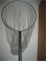 Vintage Fishing Net w/ Long Wooden Handle