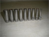 Snap on 1/4 inch Drive deepwell Sockets  3/16 to