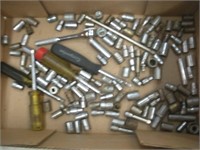 Assorted 1/4 inch Ratchet and sockets