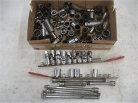 Assorted 1/2 inch Sockets and Extentions