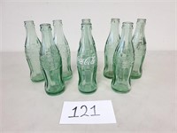 8 Vintage Coca-Cola Heavy Glass Bottles (No Ship)