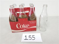 7 Vintage Embossed Coca-Cola Bottles (No Ship)