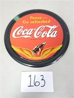 Coca-Cola Metal Sign - "Pause...Go Refreshed"