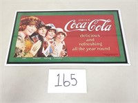 Coca-Cola Metal Sign - "...All The Year Round"