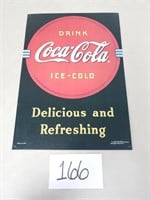 Coca-Cola Metal Sign - "Drink Ice Cold"