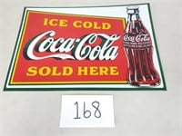 Coca-Cola Metal Sign - "Ice Cold Sold Here"