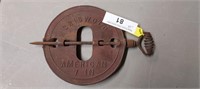 Griswold New American 7" Cast Iron Flue Damper