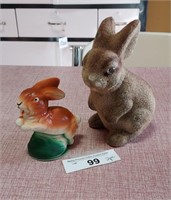 2 pc Vintage Rabbits W. Germany Candy Hong Kong