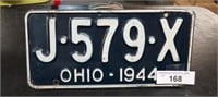 Ohio 1944 License Plate