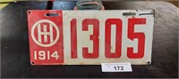Ohio 1914 License Plate
