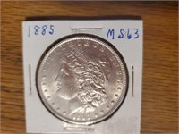 1885 Morgan Silver Dollar, MS63