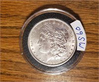 1900 Silver Morgan Dollar, MS60, Hard Case