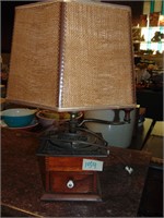 Primitive Coffee Grinder Lamp