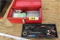 Tool box with electrical repair items