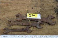 3 Open Ended Vintage Wrenches