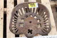Antique Cast Iron Seat stamped Racine, WI