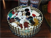 Tin full of Buttons and Sewing