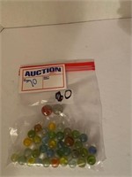 Bag of Cat Eye Marbles w/Shooters