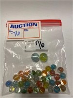 Bag of Cat Eye Marbles w/Shooters