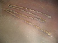 20 Ft Tow Chain w/2 Hook Link Size 2 x 1.5 R# 153
