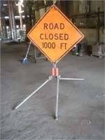 Road Closed Sign 3 x 3 Ft w/ Stand R# 364