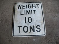Alum Weight Limit Sign 24 x 30 Inch R#366