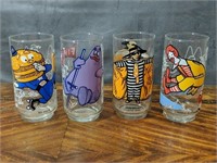 Lot of 4 1977 McDonald's Collector Series Glasses
