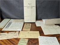 Lot of Vintage Documents (Deed, Patent, Receipt +)