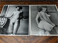 Lot of 2 Vintage 8x10" Black and White Nude Photos
