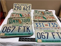 Collection of license plates