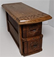 Vtg Wood Sewing Desk Drawer, 19x8x10"