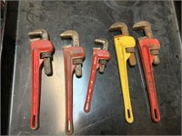 Collection of pipe wrenches