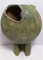 14" Signed Studio Pottery Abstract Sculpture,