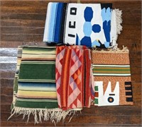 Flat of Mexican & Navajo Woven Blankets & Rugs, 4