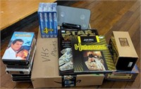 Lot w/ VHS tapes including Blade Octopussy and
