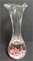 Glass Paperweight Vase Joe St. Clair 7.5"