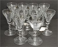 Lot Sherry Glasses Candlewick Stems 5"