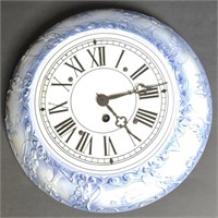 Porcelain Wall Clock Delft Blue & White Windmills