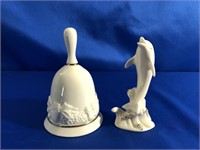 LENOX IVORY FINE CHINA DOLPHIN & BELL WITH