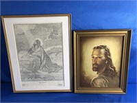 VINTAGE 21X16 INCH & 17X14 INCH RELIGIOUS PICTURES