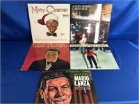5- CHRISTMAS RECORDS.  COVERS ARE IN VGC.  VINYL