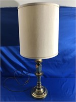 34 INCH MCM BRASS LAMP. WORKS GREAT