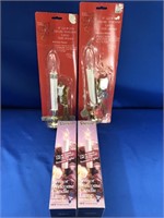 4- NIP ELECTRIC AND SENSOR CANDLE LIGHTS. 9 INCHES