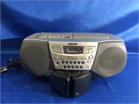 SONY AM/FM CASSETTE CD SYSTEM WITH A PAIR OF