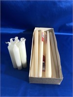 9- 12 INCH CANDLES & 7- 6 INCH CANDLES