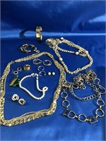 COSTUME JEWELRY GALORE.  2- WATCHES, EARRINGS,
