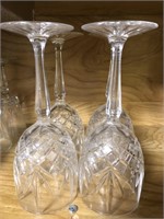 4- CRYSTAL WATER GOBLETS